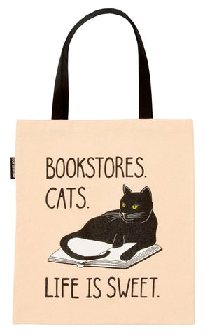 Bookstore Cat Tote Bag